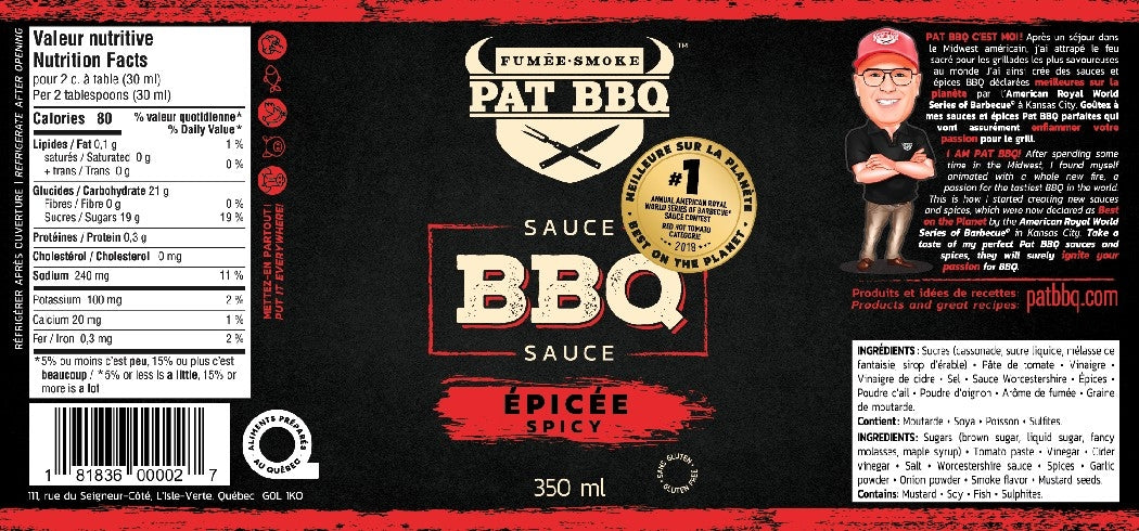 #0001# Sauce BBQ Épicée350 ml