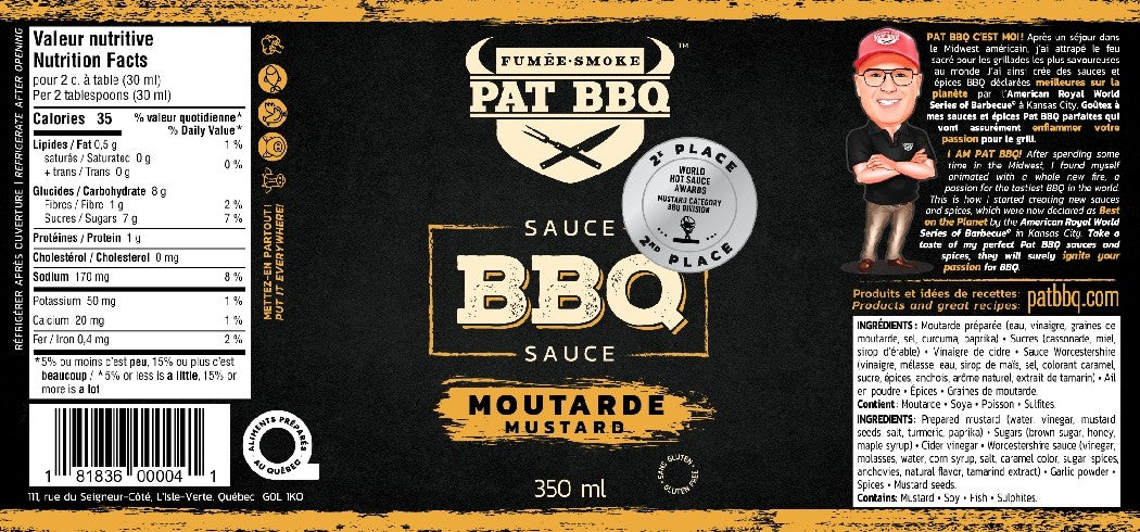 #0002# Sauce BBQ Moutarde350 ml