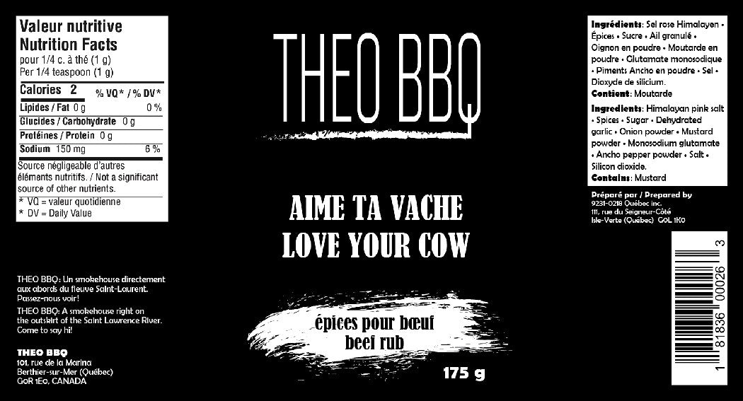 Théo BBQ- Épices Aime ta vache